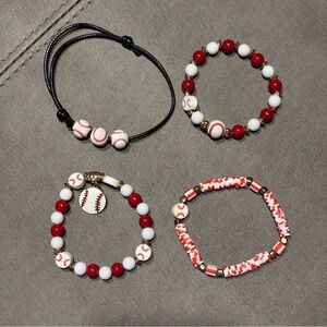 Baseball Themed Bracelet Set